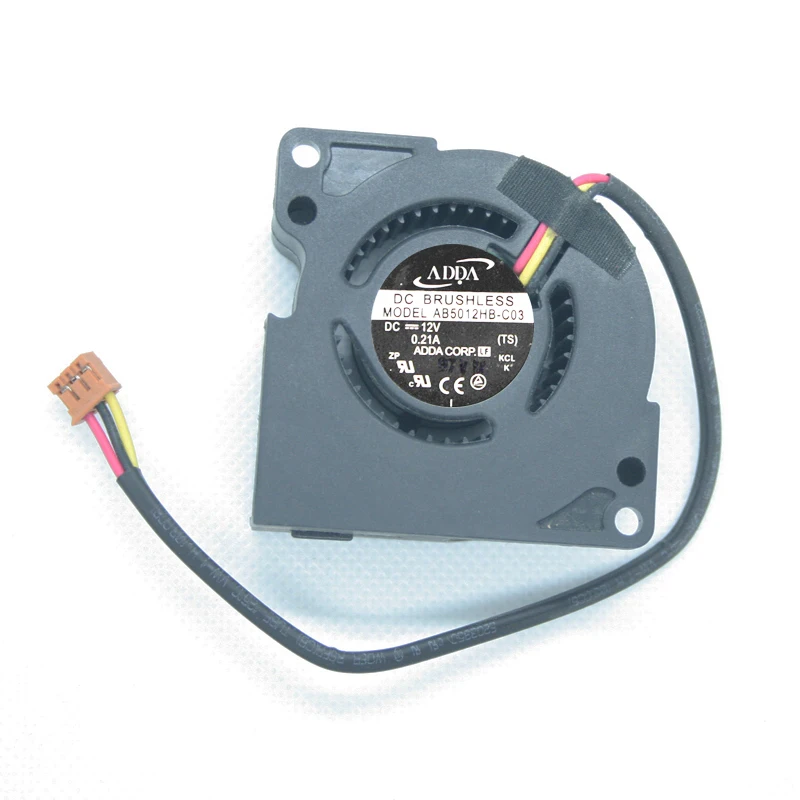 ADDA AB5012HB-C03 DC 12V 0.21A 50x50x20mm 5cm 50mm 3-Wire 3Pin Ball bearing turbo blower Server cooling fan
ADDA AB5012HB-C03 DC 12V 0.21A 50x50x20mm 5cm 50mm 3-Wire 3Pin Ball bearing turbo blower Server cooling fan