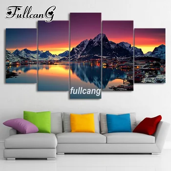 FULLCANG Diy 5PCS Full Square Diamond Embroidery Mountains And Lakes Scenery Diamond Painting Cross Stitch 5D Mosaic Kits D942
FULLCANG Diy 5PCS Full Square Diamond Embroidery Mountains And Lakes Scenery Diamond Painting Cross Stitch 5D Mosaic Kits D942