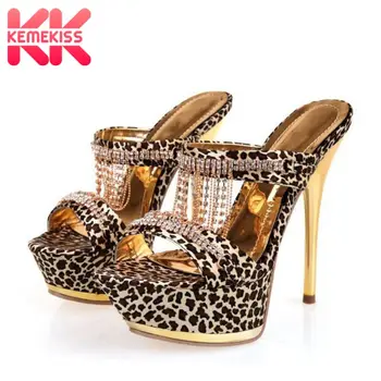 KemeKiss Sexy Women High Heel Sandals Platform Peep Toe Leapord Thin Heel Slipper Summer Party Shoes Women Footwear Size 35-39
KemeKiss Sexy Women High Heel Sandals Platform Peep Toe Leapord Thin Heel Slipper Summer Party Shoes Women Footwear Size 35-39