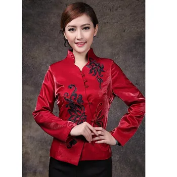 2017 Red NEW Chinese Women's Satin Jacket Classic Style V-Neck Tang Suit Printing Button Single Coat Size S TO 4XL
2017 Red NEW Chinese Women's Satin Jacket Classic Style V-Neck Tang Suit Printing Button Single Coat Size S TO 4XL
