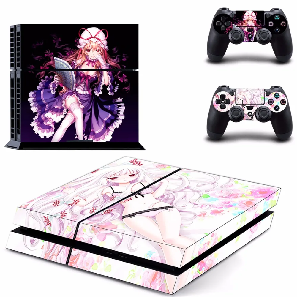 Anime Sex Girl PS4 Designer Skin Game Console System Plus 2 Controller