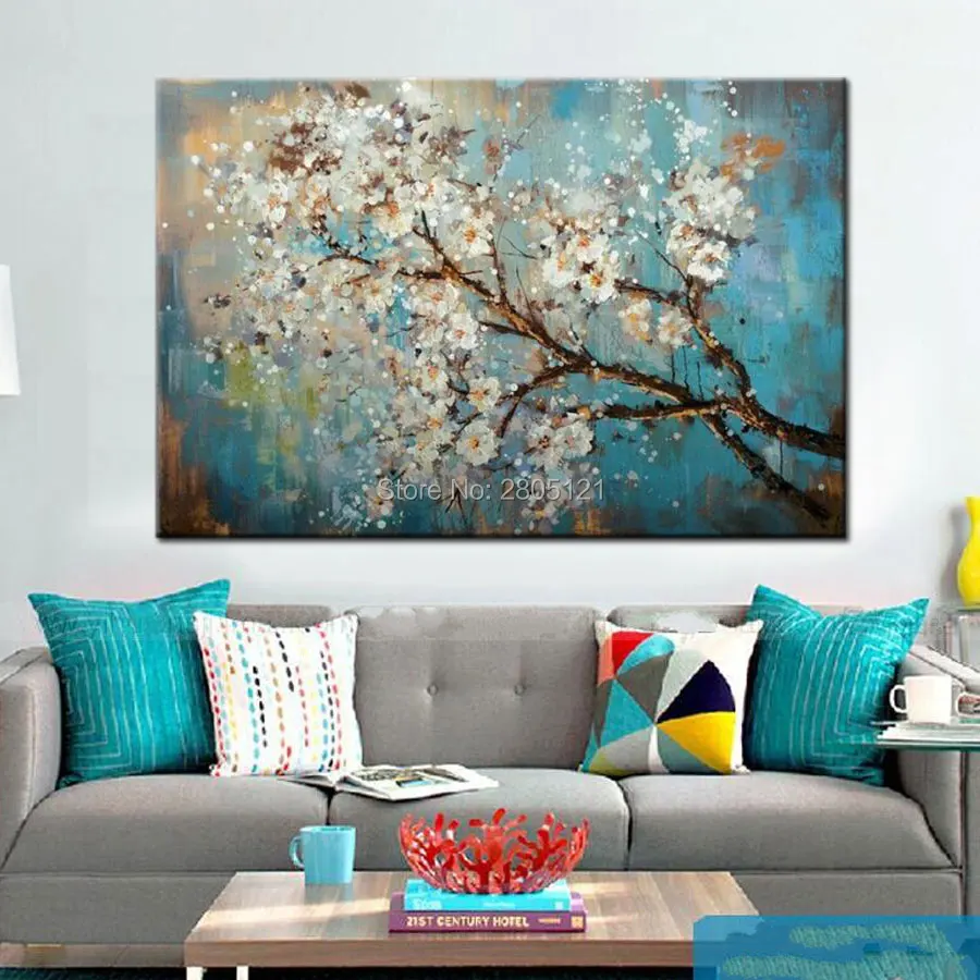 Hand Painted Abstract cherry flower Oil Painting abstract blue canvas Picture For Living Room Wall Art Canvas house decoration
Hand Painted Abstract cherry flower Oil Painting abstract blue canvas Picture For Living Room Wall Art Canvas house decoration