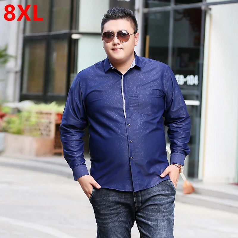 Autumn tide brand large size men's long-sleeved shirt casual wild plus fat to increase the fat shirt 8XL 7XL 6XL 5XL 4XL 3XL
Autumn tide brand large size men's long-sleeved shirt casual wild plus fat to increase the fat shirt 8XL 7XL 6XL 5XL 4XL 3XL