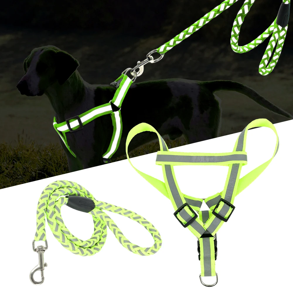 Reflective Harness and Leash Set Dog Leads Adjustable Small Medium Dog Soft Safty Line Noctilucent Pet Tool Accessories
Reflective Harness and Leash Set Dog Leads Adjustable Small Medium Dog Soft Safty Line Noctilucent Pet Tool Accessories