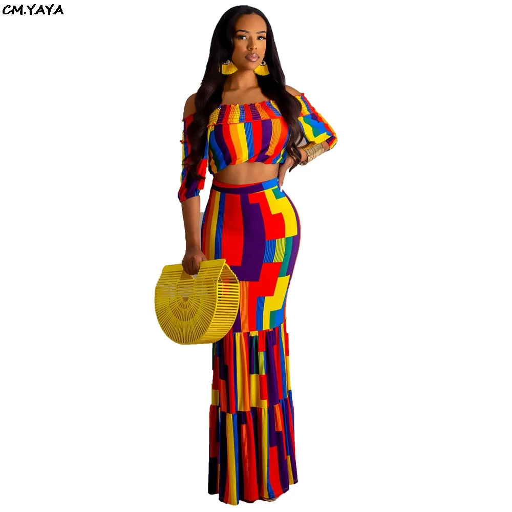 2019 Women summer colorful plaid off shoulder crop top maxi mermaid skirt suit two piece set vintage party long dress GLG5152
2019 Women summer colorful plaid off shoulder crop top maxi mermaid skirt suit two piece set vintage party long dress GLG5152