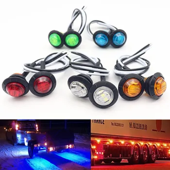 2x Waterproof 12V 3LED 3/4" Round Trailer Side Marker Lights Front Rear Trucks Clearance Lights jeep Turn Signal Lamp Bullet
2x Waterproof 12V 3LED 3/4" Round Trailer Side Marker Lights Front Rear Trucks Clearance Lights jeep Turn Signal Lamp Bullet