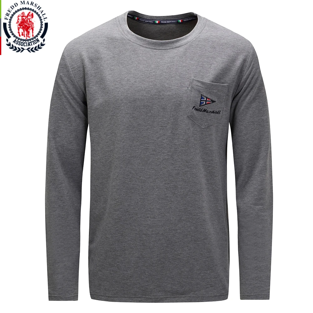 Fredd Marshall 2017 Autumn Winter Fashion Men Long Sleeve Embroidery T-shirt 100% Cotton Pocket T Shirt O-neck Casual Tops Tees
Fredd Marshall 2017 Autumn Winter Fashion Men Long Sleeve Embroidery T-shirt 100% Cotton Pocket T Shirt O-neck Casual Tops Tees