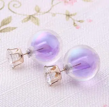 New Fashion Ladies Pearl Earrings Double Side Crystal Charm Women Stud Earrings
New Fashion Ladies Pearl Earrings Double Side Crystal Charm Women Stud Earrings