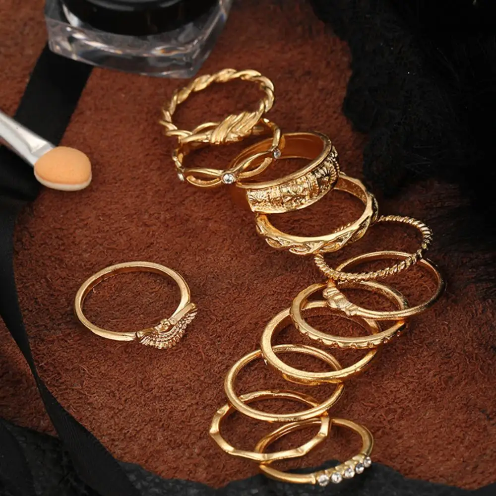 Fashion Design 12 Piece Set Vintage Ring Entwined Knotted Carved For Women Gift Girl Wedding Party Rings
Fashion Design 12 Piece Set Vintage Ring Entwined Knotted Carved For Women Gift Girl Wedding Party Rings