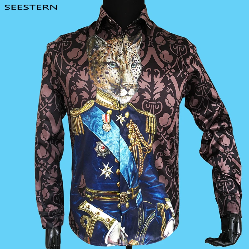 Seestern Brand clothing men long sleeve shirts 3D leopard fashion hip hop tops panther men shirts
Seestern Brand clothing men long sleeve shirts 3D leopard fashion hip hop tops panther men shirts
