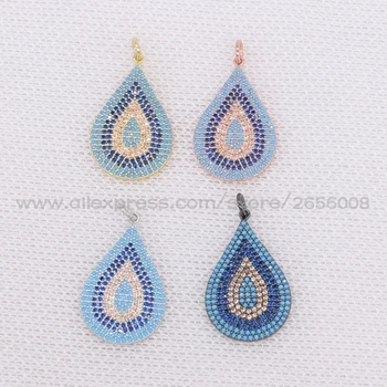 4Pcs Micro pave mix colors Zircon drop charm beads European style necklace pandent handcrafted jewelry finding 1530
4Pcs Micro pave mix colors Zircon drop charm beads European style necklace pandent handcrafted jewelry finding 1530