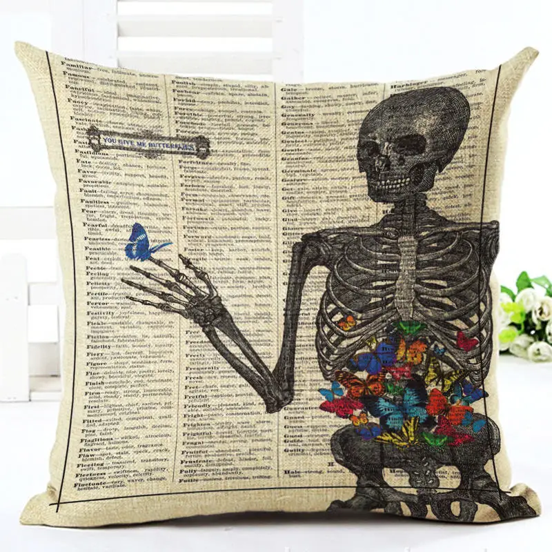 SHIERJU 1pic Square 45*45cm Cushion Cover Printed Woven Skull Pillow Cover For Home Confortable Soft Decorative Pillows
SHIERJU 1pic Square 45*45cm Cushion Cover Printed Woven Skull Pillow Cover For Home Confortable Soft Decorative Pillows