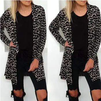 fashion Autumn Winter Women Long Sleeve Loose Knitted Cardigans Sweater Casual Leopard Prints Overcoats Chandail Tops Pull Coats
fashion Autumn Winter Women Long Sleeve Loose Knitted Cardigans Sweater Casual Leopard Prints Overcoats Chandail Tops Pull Coats