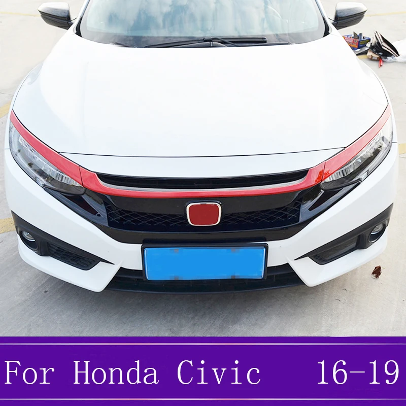 Red Front Grille Grill Headlight Eyebrow Decorative Strips Sticker Cover Trim Car Styling For Honda Civic 10th 2016-2018 2019
Red Front Grille Grill Headlight Eyebrow Decorative Strips Sticker Cover Trim Car Styling For Honda Civic 10th 2016-2018 2019