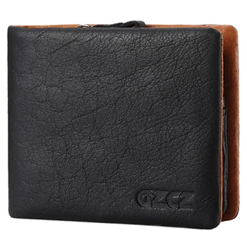 Gzcz Genuine Leather Wallet Men Coin Purse Card Holder Man Walet Zipper Design Male Ballet Clamp For Money Bag Purse(Black-S)
Gzcz Genuine Leather Wallet Men Coin Purse Card Holder Man Walet Zipper Design Male Ballet Clamp For Money Bag Purse(Black-S)