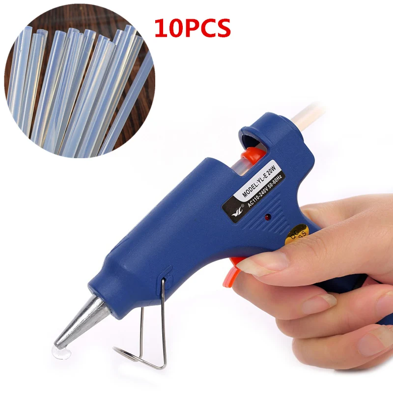 New Melt Glue Gun 20W with 10pcs Hot glue gun sticks Industrial Mini Guns Thermo Electric Heat Temperature hand Tools
New Melt Glue Gun 20W with 10pcs Hot glue gun sticks Industrial Mini Guns Thermo Electric Heat Temperature hand Tools