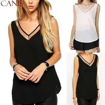 2019 NEW Fashion Shirt Women Summer Casual Strap Sheer Sleeveless Solid V-Neck Tank Tops Blouse Size S to 3XL
2019 NEW Fashion Shirt Women Summer Casual Strap Sheer Sleeveless Solid V-Neck Tank Tops Blouse Size S to 3XL
