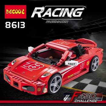 

DECOOL 8613 512pcs Sports Car Model Building Blocks Kits Bricks Toys Gift for Lego Technic F430 10248 Ferrarie