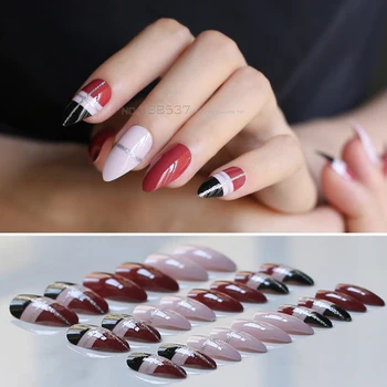 Fake nails Golden glitter pattern pink Freedom to match DIY Stiletto 24PCS full sets ocher press on nails RED Easy to wear
Fake nails Golden glitter pattern pink Freedom to match DIY Stiletto 24PCS full sets ocher press on nails RED Easy to wear