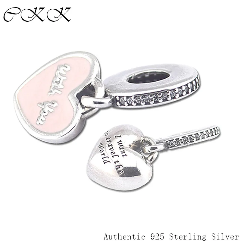 100% 925 Sterling Silver Heart Dangle Charms With I Want Travel the Word For Jewelry Making Fit Bracelets DIY FL241
100% 925 Sterling Silver Heart Dangle Charms With I Want Travel the Word For Jewelry Making Fit Bracelets DIY FL241