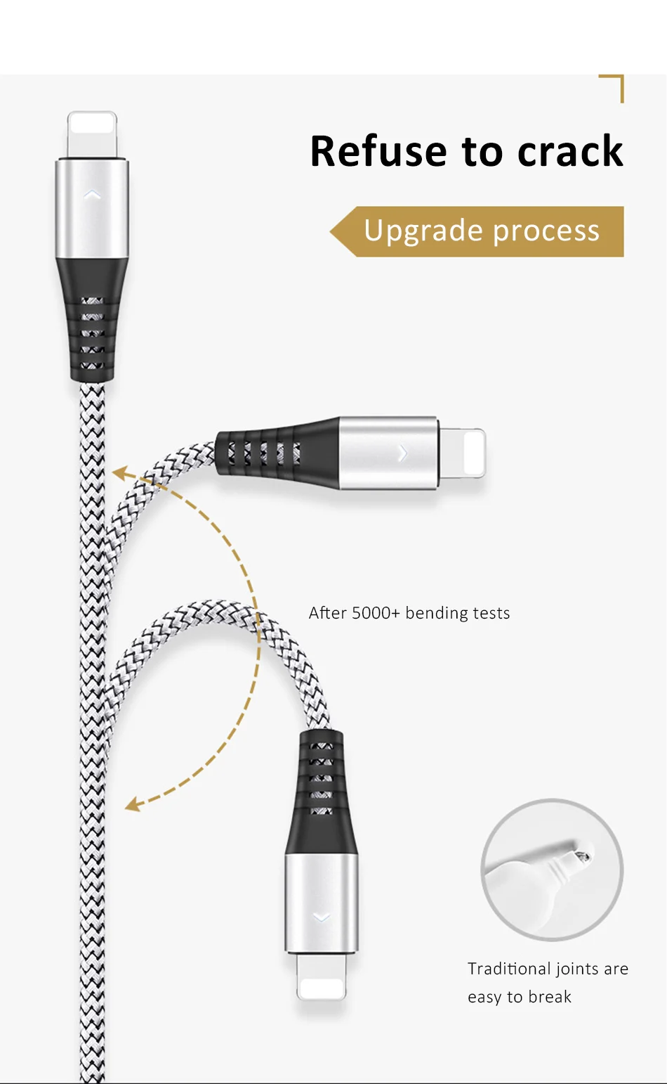 NOHON LED Charging&Sync Data Line 8 Pin Mobile Phone Cable For iphone 10 X 8 7 Plus For iPad Mini 2.4A Lighting Charge Cables 1M (11)