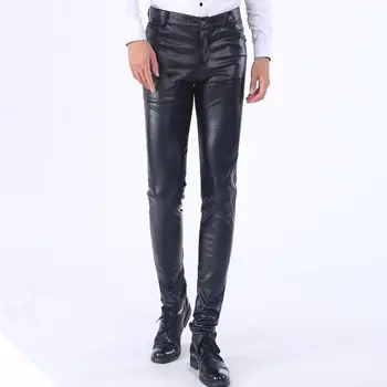 New Arrival Male Skinny Pencil PU Leather Pants Men Solid Slim Fit Faux Leather Trousers Hip hop Motorcycle Sweatpants G091004
New Arrival Male Skinny Pencil PU Leather Pants Men Solid Slim Fit Faux Leather Trousers Hip hop Motorcycle Sweatpants G091004