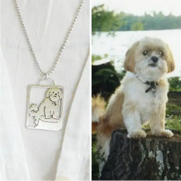 shih tzu Necklace, Your Pet Pendant, Dog silhouette Memory Jewelry Keepsake Memorial Gift--12 pcs/Lot
shih tzu Necklace, Your Pet Pendant, Dog silhouette Memory Jewelry Keepsake Memorial Gift--12 pcs/Lot