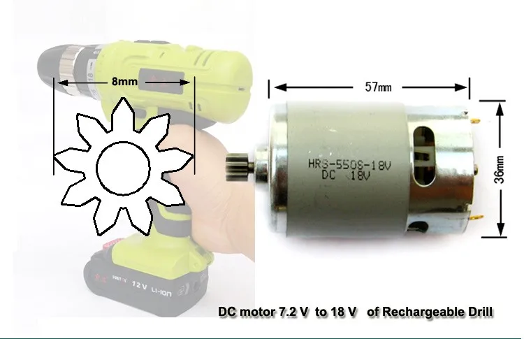 Factory direct HRS-550S-14.4 Voltage 12 Toothed Gear ( 8.5mm) DC motor of Electric drill .free shipping
Factory direct HRS-550S-14.4 Voltage 12 Toothed Gear ( 8.5mm) DC motor of Electric drill .free shipping