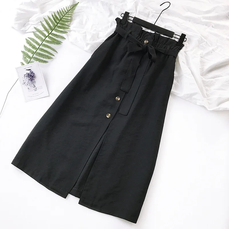 Skirt Literary Fan Elastic Waist Tie High Waist Skirt Solid Color Linen Korean Women's Retro A-Line Natural
Skirt Literary Fan Elastic Waist Tie High Waist Skirt Solid Color Linen Korean Women's Retro A-Line Natural