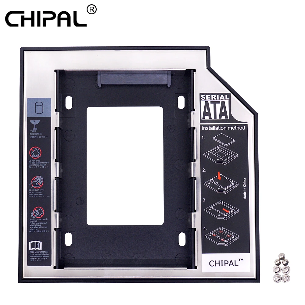 CHIPAL Universal 2nd HDD Caddy 12.7mm SATA 3.0 2.5" SSD Hard Drive Case Enclosure + LED Indicator for Laptop CD DVD ROM Optibay
CHIPAL Universal 2nd HDD Caddy 12.7mm SATA 3.0 2.5" SSD Hard Drive Case Enclosure + LED Indicator for Laptop CD DVD ROM Optibay
