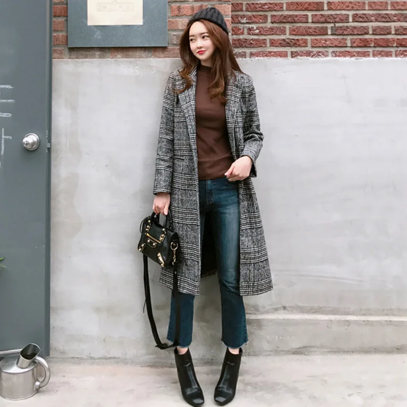 JRNNORV 2019 Autumn Wintet Women's Wool Plaid Coat New Fashion Long Woolen Coat Slim Type Female Winter Wool Jackets Female
JRNNORV 2019 Autumn Wintet Women's Wool Plaid Coat New Fashion Long Woolen Coat Slim Type Female Winter Wool Jackets Female