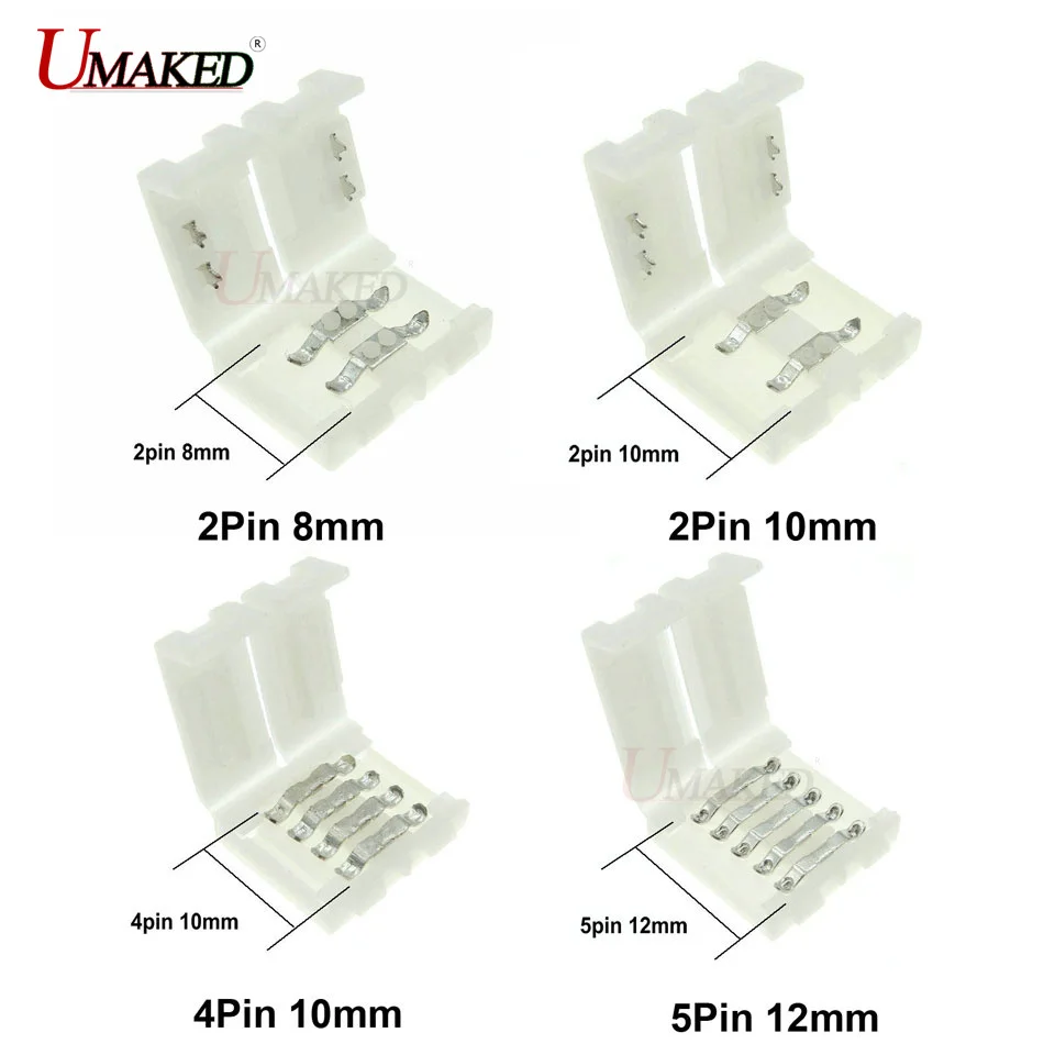 10PCS 8mm2P/10mm 2P/10mm 4P Solderless Splitter Right Quick no soldering Connector Corner Adapter 12 v 3528/5050 LED RGB Strip
10PCS 8mm2P/10mm 2P/10mm 4P Solderless Splitter Right Quick no soldering Connector Corner Adapter 12 v 3528/5050 LED RGB Strip