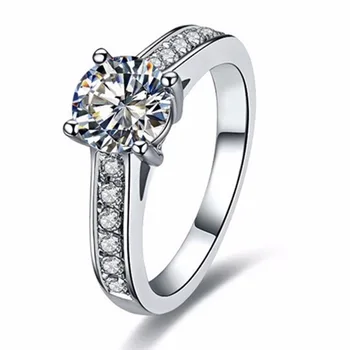 C&C Certified 1CT Moissanite Diamond Women Wedding Ring Sterling Silver Ring White Gold Fine Jewelry For Girl
C&C Certified 1CT Moissanite Diamond Women Wedding Ring Sterling Silver Ring White Gold Fine Jewelry For Girl