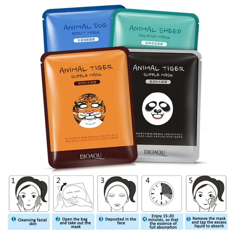 2PCS Face Mask Face Care Animal Soft Mask Tiger Panda Pattern Moisturizing Nourishing Anti-Aging Acne Treatment
2PCS Face Mask Face Care Animal Soft Mask Tiger Panda Pattern Moisturizing Nourishing Anti-Aging Acne Treatment