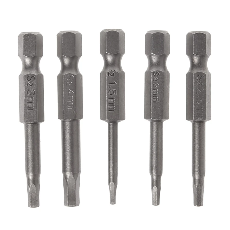 5Pcs 1/4" Hex Shank Magnetic Screwdriver Bit S2 Steel 50mm Drill Bits 1.5-4mm -m18
5Pcs 1/4" Hex Shank Magnetic Screwdriver Bit S2 Steel 50mm Drill Bits 1.5-4mm -m18