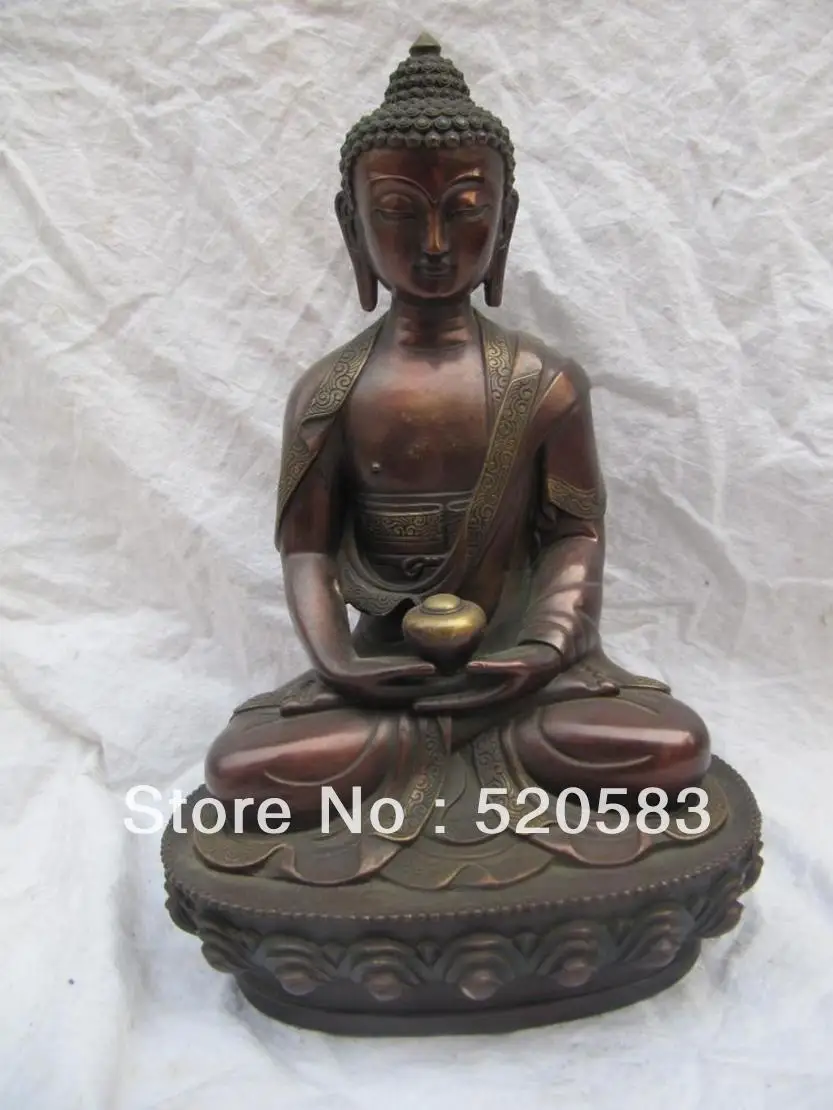 free 12'' Tibet buddhism pure red bronze seated Bhaisajyaguru sakyamuni buddha statue fast
free 12'' Tibet buddhism pure red bronze seated Bhaisajyaguru sakyamuni buddha statue fast