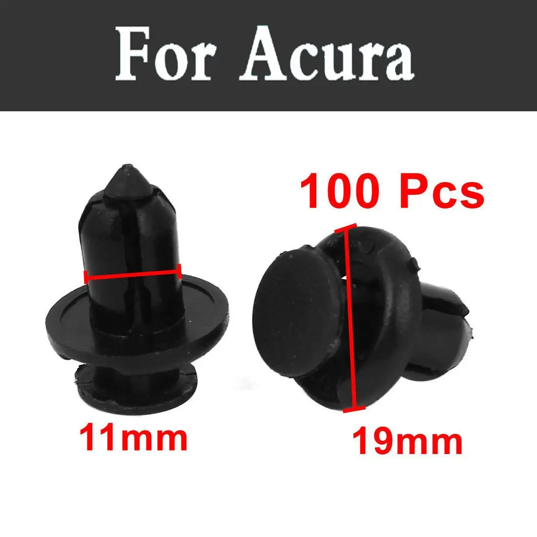 2018 Car Styling 100pcs 19mm 11mm Black Plastic Push-Type Rivets Fastener Clips Spare Parts For Acura Rdx Mdx Nsx Tlx Ilx Rlx
2018 Car Styling 100pcs 19mm 11mm Black Plastic Push-Type Rivets Fastener Clips Spare Parts For Acura Rdx Mdx Nsx Tlx Ilx Rlx
