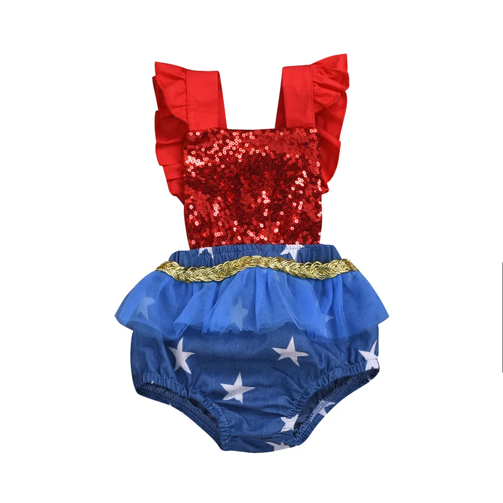 MUQGEW New Fashion Faby Clothes Outfits Kids Infant Baby Girls 4th of July Stars Paillette Patriotic Backless Romper Bodysuit
MUQGEW New Fashion Faby Clothes Outfits Kids Infant Baby Girls 4th of July Stars Paillette Patriotic Backless Romper Bodysuit