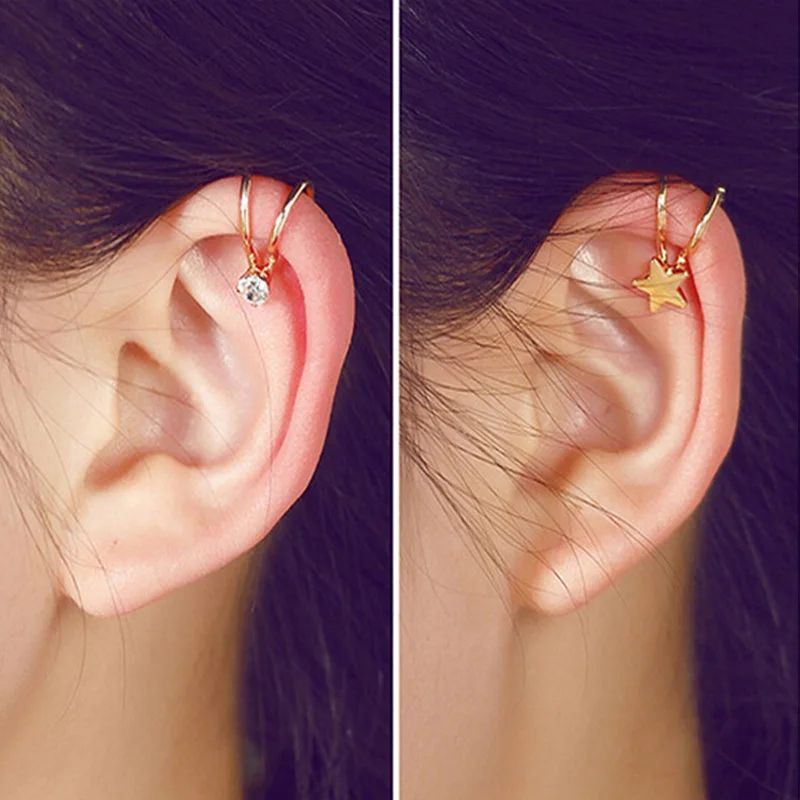 Silver/Gold Ear Clips For Woman Girls U-shaped Earring Earless Star Charming Ear Accessories No piercing-Clip Stud Earring
Silver/Gold Ear Clips For Woman Girls U-shaped Earring Earless Star Charming Ear Accessories No piercing-Clip Stud Earring