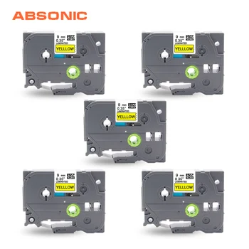 Absonic 5PCS 9mm Black on Yellow TZe Tape TZ621 TZe-621 TZ-621 TZe621 Compatible for Brother P-Touch PT-D210 PT-H110 Labelmaker
Absonic 5PCS 9mm Black on Yellow TZe Tape TZ621 TZe-621 TZ-621 TZe621 Compatible for Brother P-Touch PT-D210 PT-H110 Labelmaker