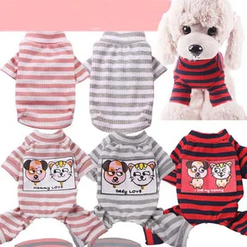 Cotton Stripe Dog Pajamas Jumpsuit Small Dog Clothes Pet Clothing Puppy T Shirts Spring Summer Clothes Suit Doggy Apparel 1PC
Cotton Stripe Dog Pajamas Jumpsuit Small Dog Clothes Pet Clothing Puppy T Shirts Spring Summer Clothes Suit Doggy Apparel 1PC