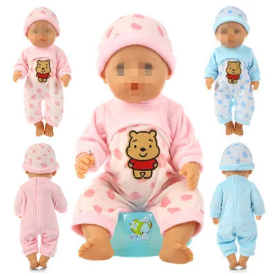 Popular cute bear doll pajamas for 18-inch American dolls and 43 cm birth doll toy clothes accessories Christmas gifts
Popular cute bear doll pajamas for 18-inch American dolls and 43 cm birth doll toy clothes accessories Christmas gifts