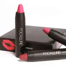 Focallure Tongkat Bibir Warna Kosmetik Wateproof 3 Pcs/set Tahan Lama Telanjang Merah Matte Miss Beludru Lipstik(China)