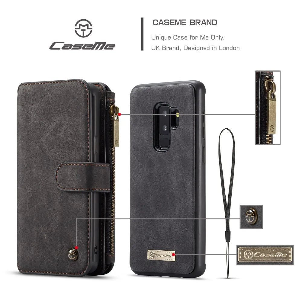 CaseMe Split Multi-Functional 14 Slots Zipper Wallet Case For Samsung Galaxy S8 S9 Plus Leather Magnetic Case For Galaxy S7 Edge
CaseMe Split Multi-Functional 14 Slots Zipper Wallet Case For Samsung Galaxy S8 S9 Plus Leather Magnetic Case For Galaxy S7 Edge