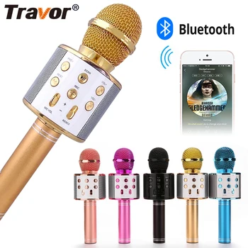 Travor Bluetooth Wireless Microphone Karaoke Microphone Speaker Handheld Music Player MIC Singing Recorder KTV Microphone
Travor Bluetooth Wireless Microphone Karaoke Microphone Speaker Handheld Music Player MIC Singing Recorder KTV Microphone