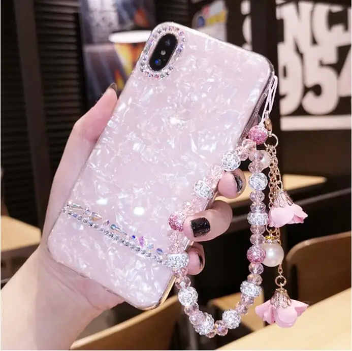 Girl Bracelet Shell Pattern Case For iphone X XS Max XR Rhinestone Cover For iphone 6 6s 7 8 Plus TPU Soft Phone Case
Girl Bracelet Shell Pattern Case For iphone X XS Max XR Rhinestone Cover For iphone 6 6s 7 8 Plus TPU Soft Phone Case