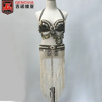 Tribal Vintage Belly Dance Costume Outfit Set 3pcs Coins Bra Tassel Belt Tribal Pants Bellydance Costume Set Performance Outfit
Tribal Vintage Belly Dance Costume Outfit Set 3pcs Coins Bra Tassel Belt Tribal Pants Bellydance Costume Set Performance Outfit