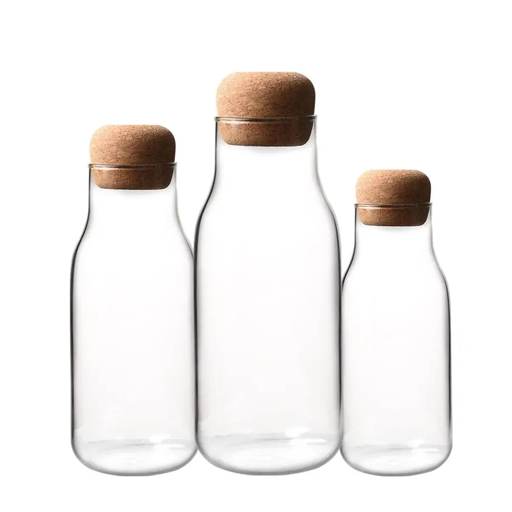1 PCS Cork Glass Bottle Transparent Heat Resistant Milk Juice Bottles Household Sealed Tea Storage Container Coffee Storage Tank
1 PCS Cork Glass Bottle Transparent Heat Resistant Milk Juice Bottles Household Sealed Tea Storage Container Coffee Storage Tank
