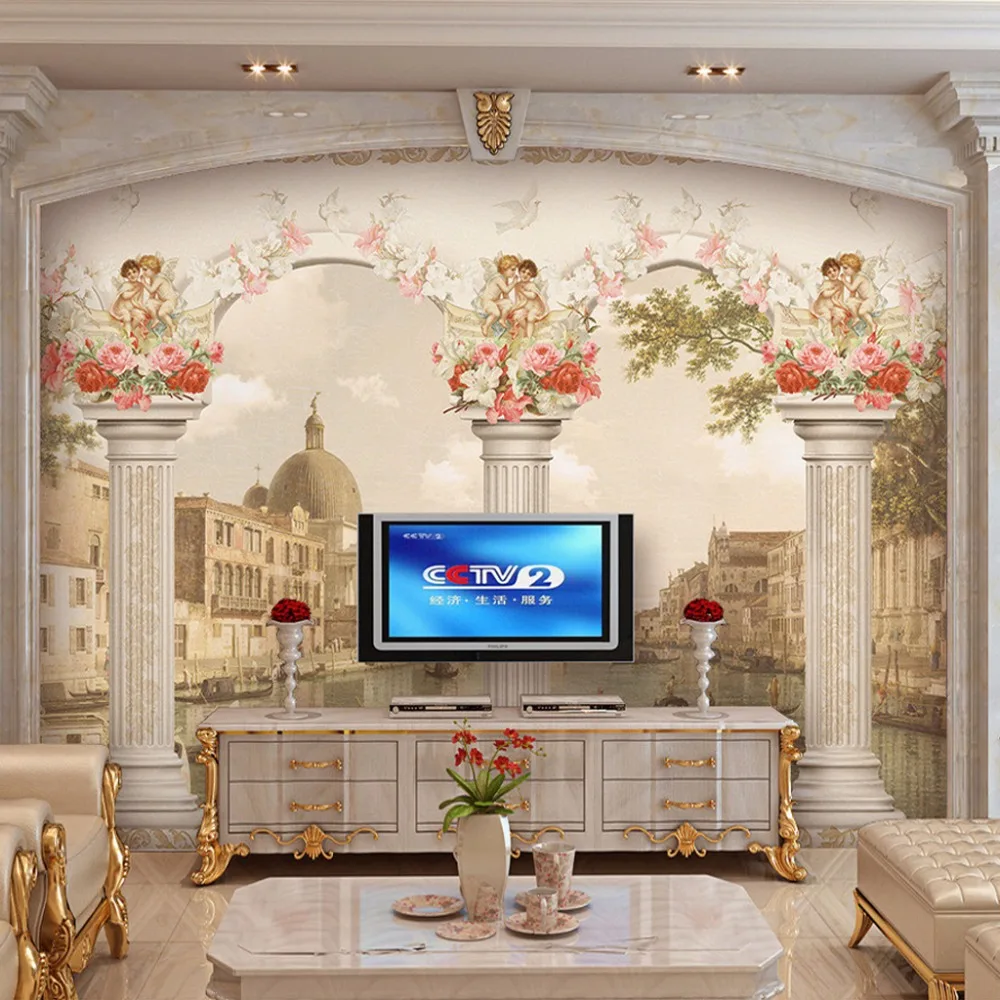 Custom Mural Wallpaper 3D Non-woven European Style Roman Column Angel Oil Painting Living Room TV Sofa Backdrop Wall Mural Paper
Custom Mural Wallpaper 3D Non-woven European Style Roman Column Angel Oil Painting Living Room TV Sofa Backdrop Wall Mural Paper