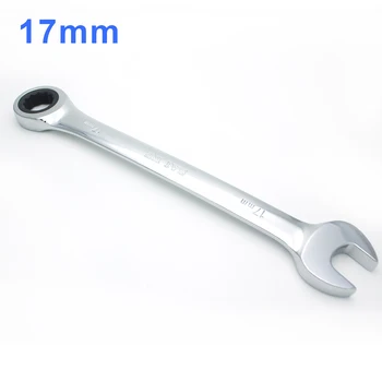 17mm Ratchet Metric Wrench Spanner Box Open-end and Ring Wrenches Hand Tools Torque Universal Monkey Wrench